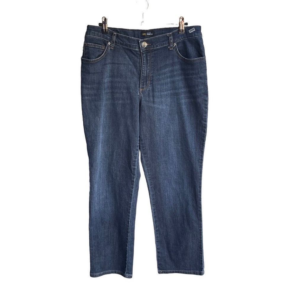 Lee Relaxed Straight Jeans 10 Women’s Dark Wash Gently Used [#0606]